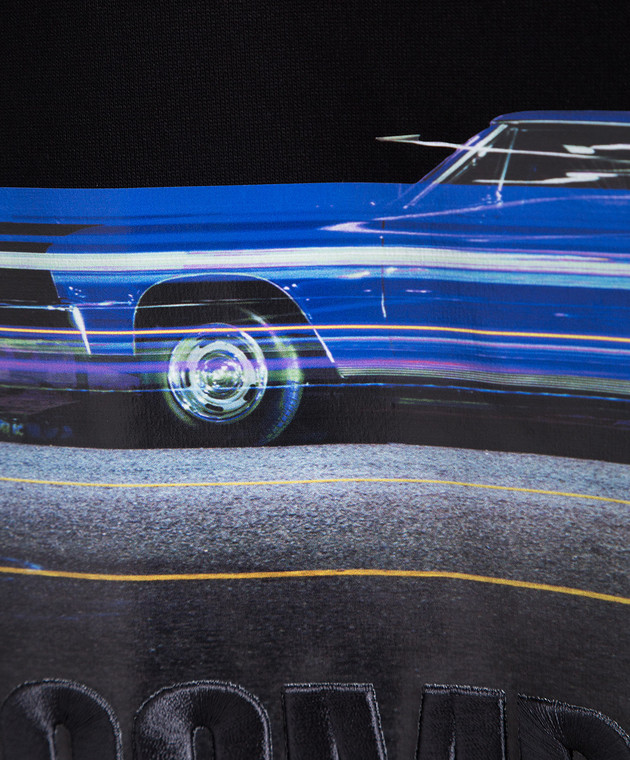 Juun.j Черная футболка с принтом и логотипом JC3742P06 изображение 5