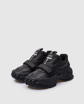 Off-White Чорні комбіновані кросівки Glove Slip On OMIA284F23FAB001