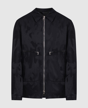 Alexander McQueen Черная куртка с узором. 745917QVS30