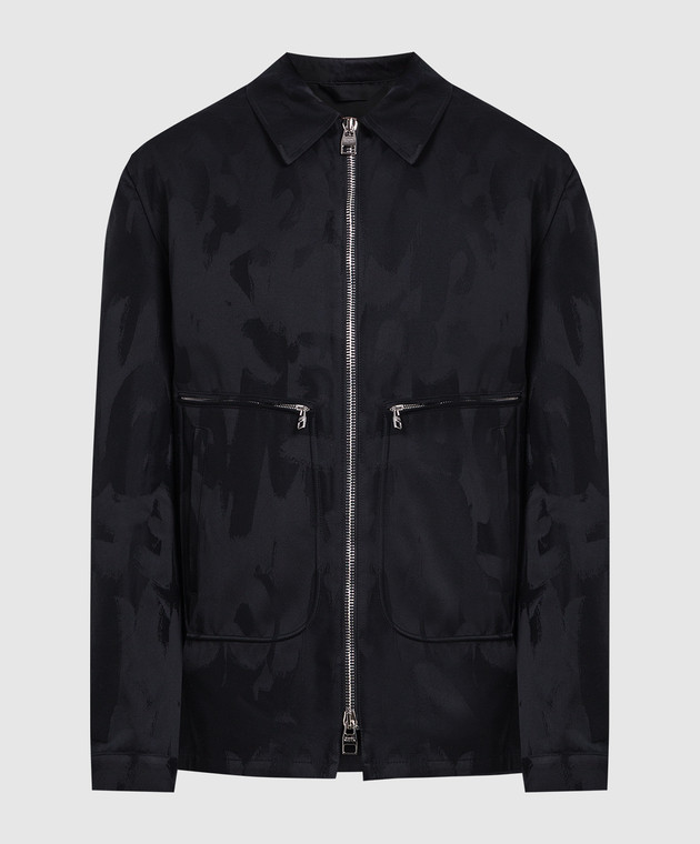 Alexander McQueen Black jacket with graffiti pattern 745917QVS30