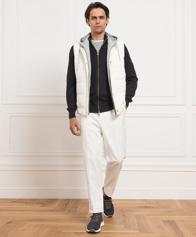 Brunello Cucinelli Білі штани MP52DS2090 зображення 2