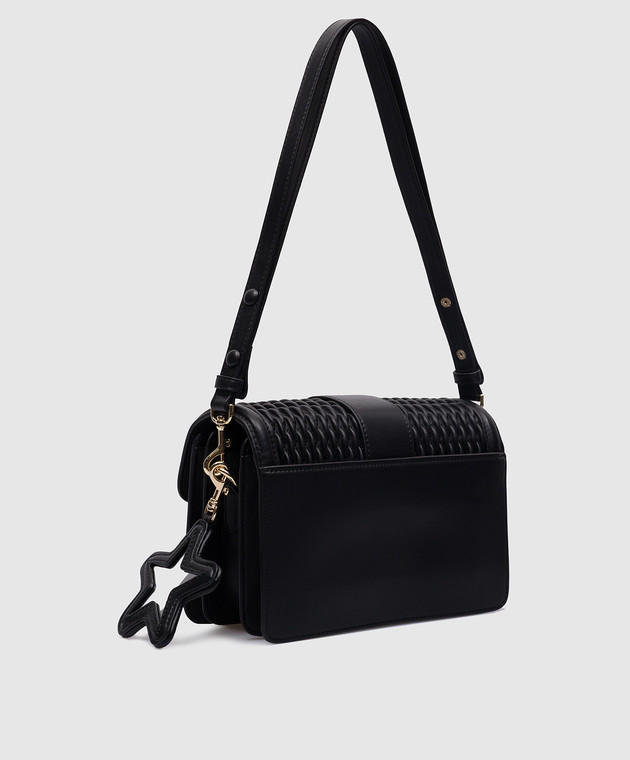 Versace Jeans Couture Черная сумка-мессенджер с логотипом в стиле барокко с стежкой 75VA4BF1ZS818 изображение 3