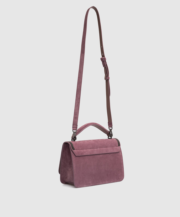 Brunello Cucinelli Фиолетовая замшевая сумка-мессенджер MBFXD2216 изображение 3