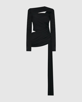 The Attico Черная блуза с вырезами 246WCT258A014