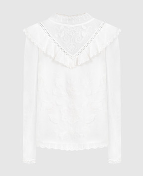 Twinset Біла блуза з вишивкою 231TP2022