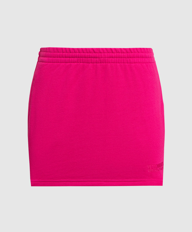 Vetements Pink mini skirt with logo WE54SK100H