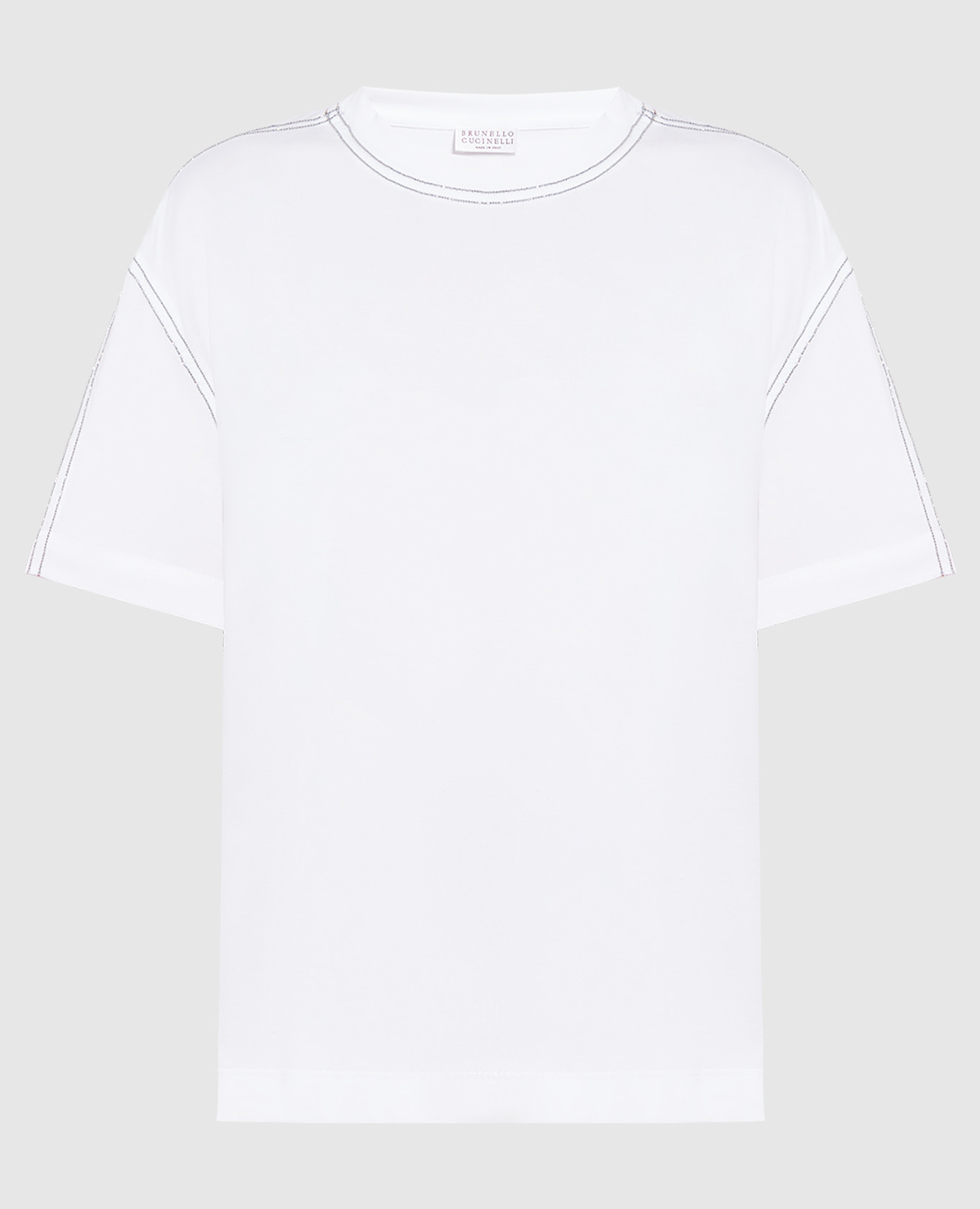 White t-shirt with monil chain