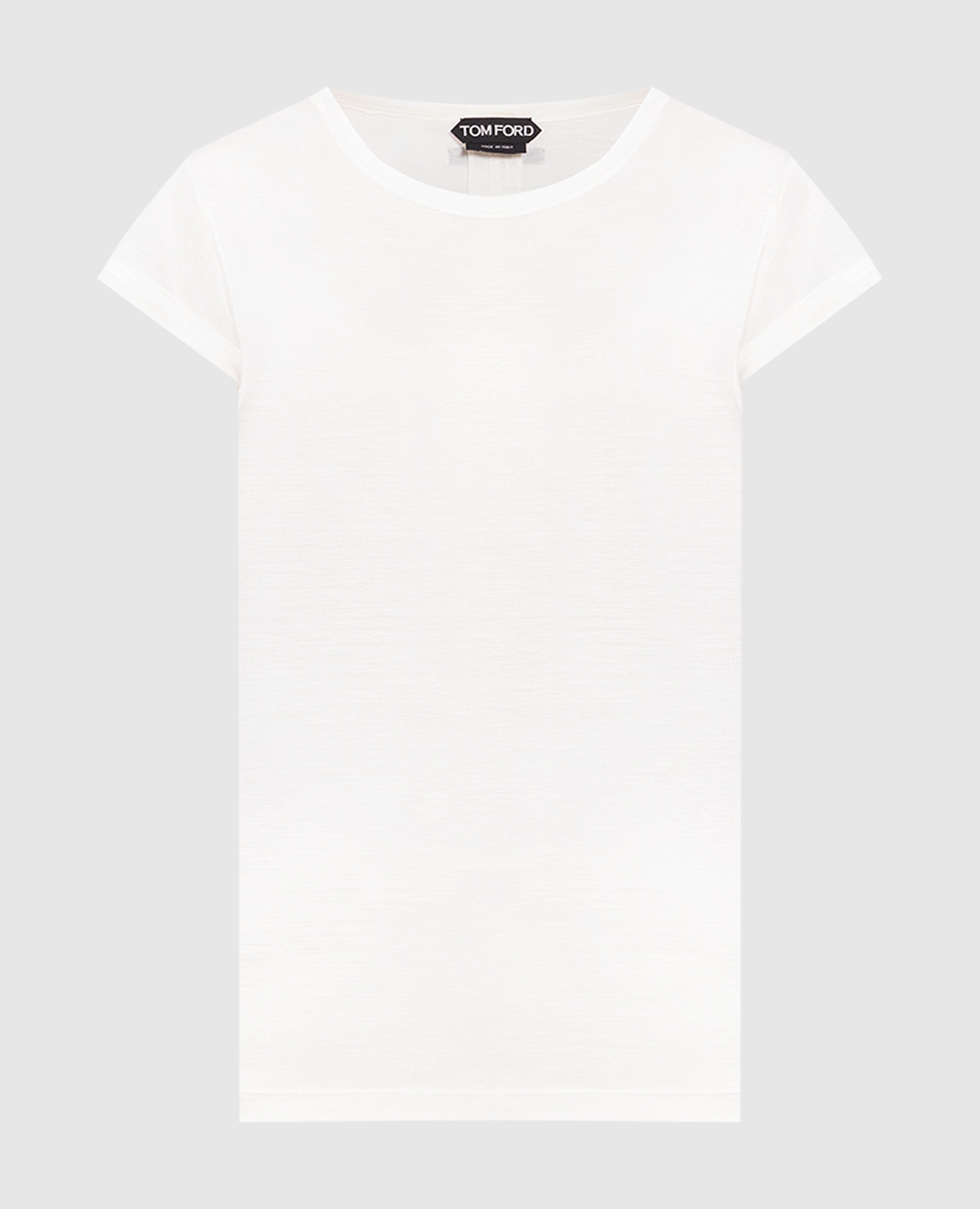 Белая футболка из шелка