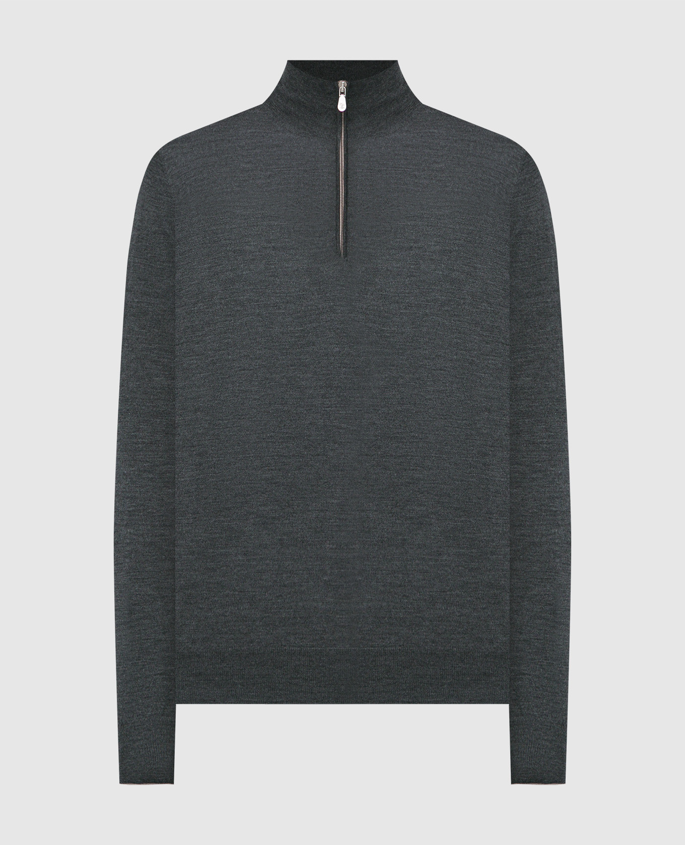 Gray wool and cashmere jumper
