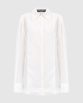 Dolce&Gabbana Белая блуза из шелка F5R36TFU1UQ