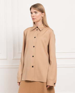 Jil Sander Бежева сорочка із вовни J04DL0004J40003