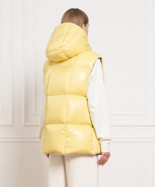 Moncler Желтый пуховой жилет Luzule 1A0006468950 изображение 4