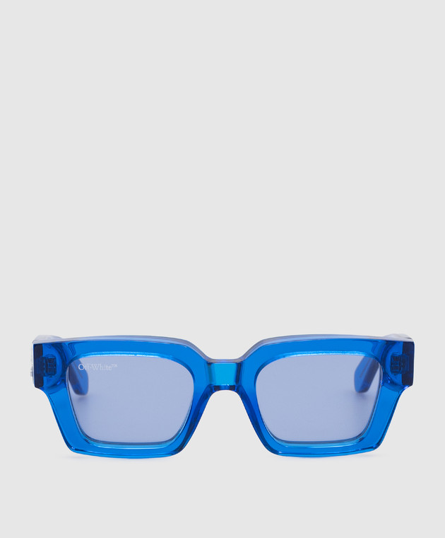 OFF-WHITE Virgil Square Frame Sunglasses White/Blue