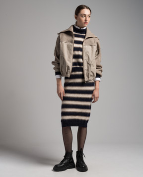 Brunello Cucinelli Юбка миди в полоску MBP138299