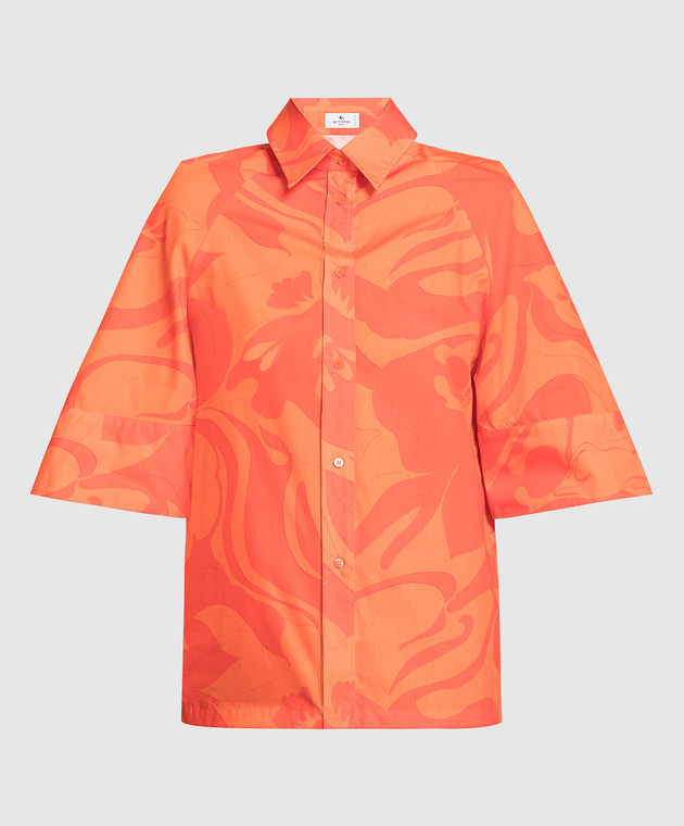 Etro Orange shirt in an abstract print D123924280