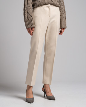 Ermanno Scervino Бежеві штани з вовни D436P300HJA