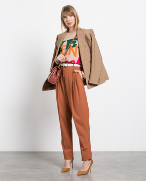 Max Mara Sportmax Коричневые брюки Felicia из шерсти FELICIA
