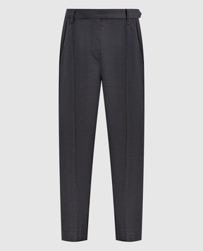 Brunello Cucinelli Темно-сірі штани з ланцюжком моніль M0W07P6572