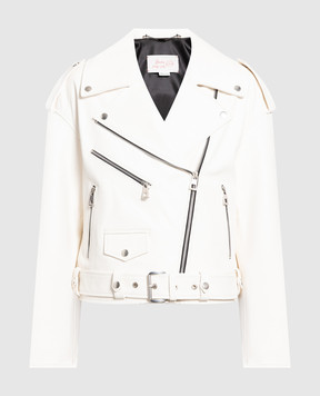Babe Pay Pls White leather jacket 2106УКРSOFTI