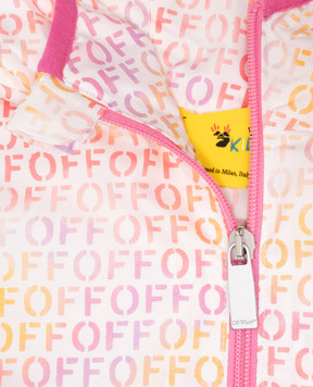 Off-White Дитяча біла вітровка з принтом логотипа OGEB004S24FAB001