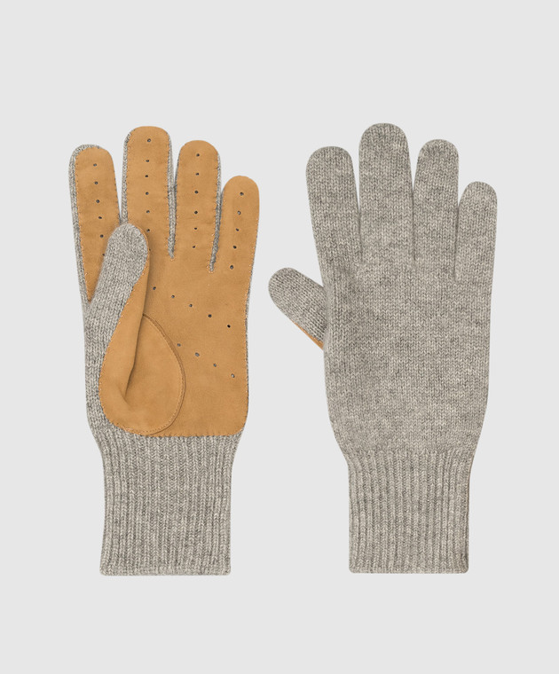 Brunello Cucinelli Gray cashmere gloves M2292118 image 3