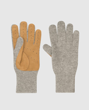 Brunello Cucinelli Серые перчатки из кашемира M2292118