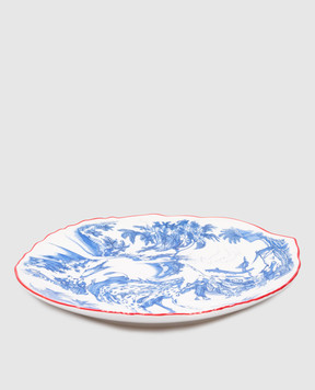 SELETTI Біла обідня тарілка Chinoiserie з візерунком 11203