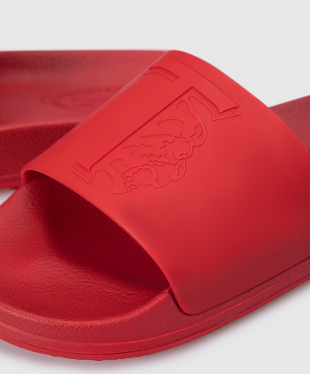 Tods Червоні шльопанці з тисненням логотипу XXM13K0FJ60SWM зображення 4