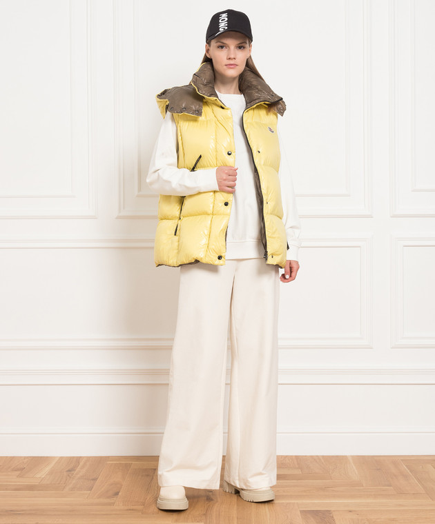 Moncler Желтый пуховой жилет Luzule 1A0006468950 изображение 2