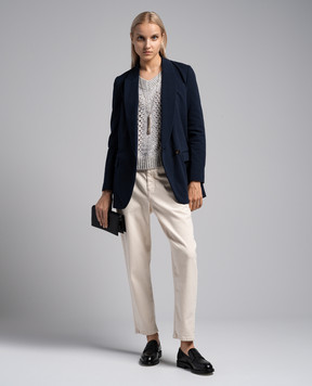 Brunello Cucinelli Синий жакет с цепочкой мониль M0R242204
