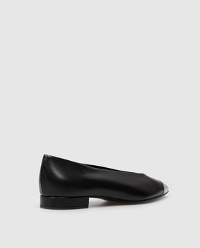 Loro Piana Черные кожаные балетки Rebecca FAO1269