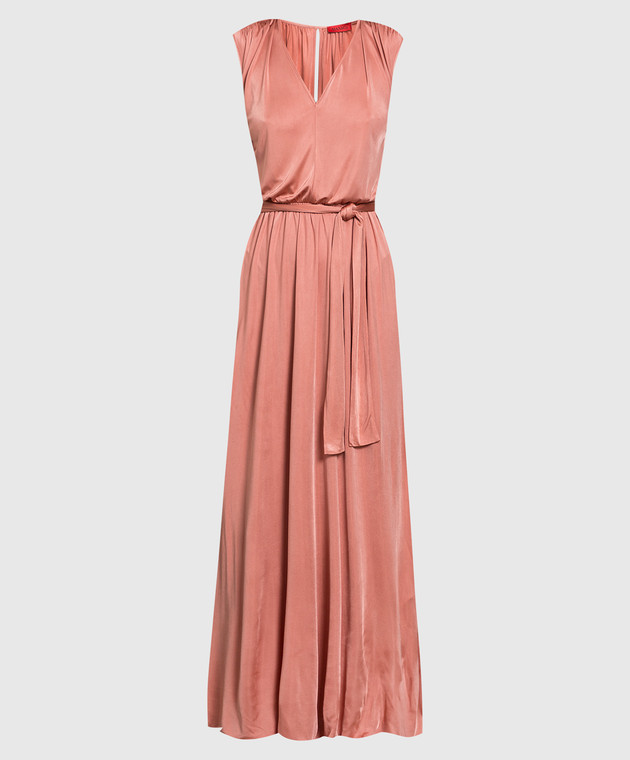 Max & Co Рожеве плаття в підлогу з вирізом CELLA