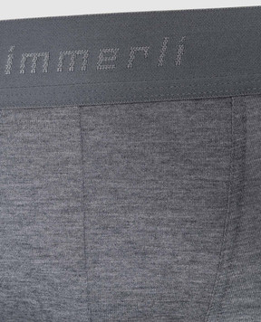 Zimmerli Сірі меланжеві труси-боксери Pureness з логотипом 7001343