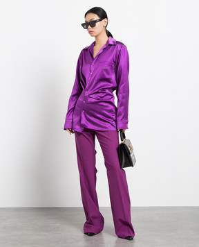 Off-White Фіолетові штани з патчем логотипу OWCA161F22FAB002