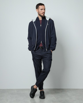 Brunello Cucinelli Синий кардиган из шерсти и кашемира M2400106