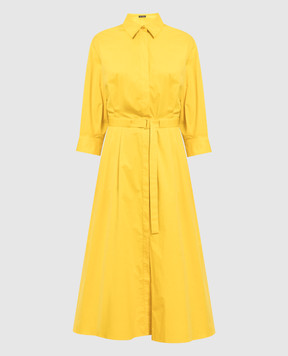 Loro Piana Желтое платье-рубашка с драпировкой FAM1291