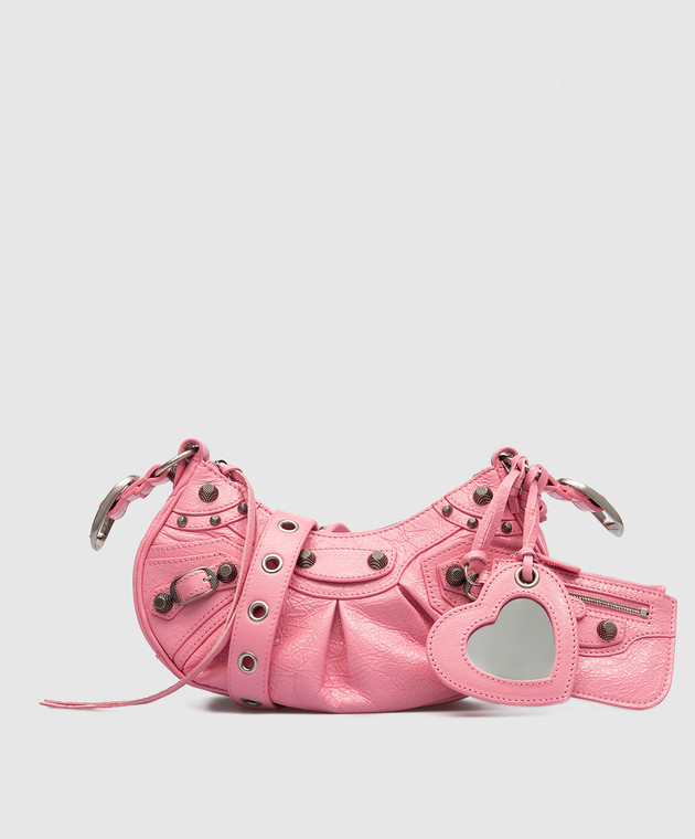 Balenciaga Le Cagole pink leather hobo bag 6713091VG9Y