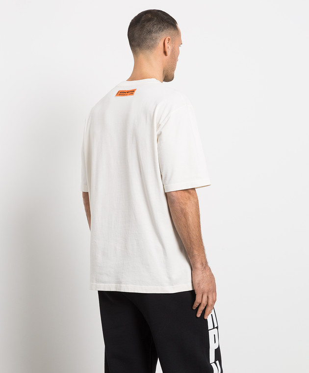Heron Preston White t-shirt with contrasting HPNY logo embroidery HMAA034C99JER002 изображение 4