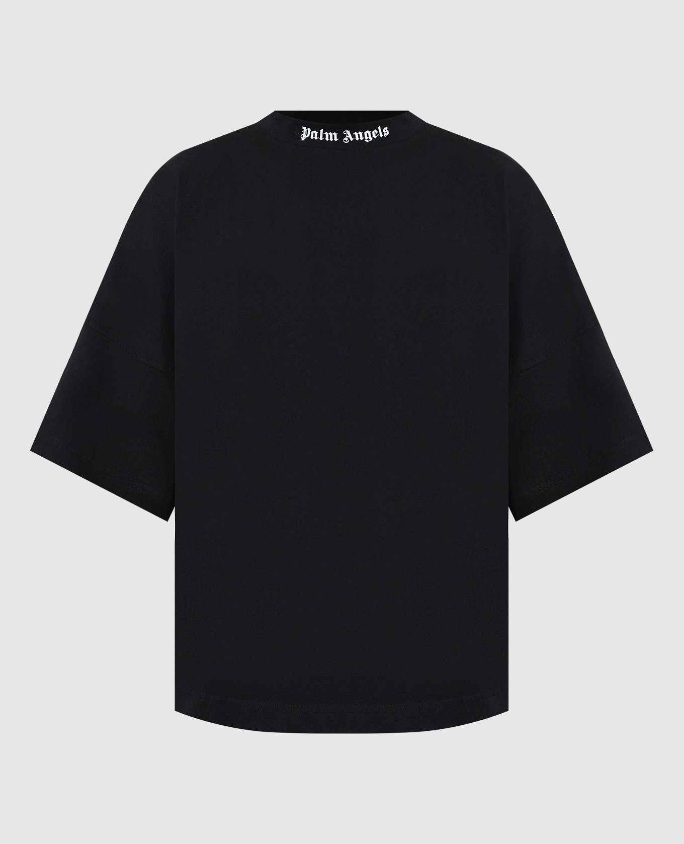 Черная футболка с фактурным принтом логотипа