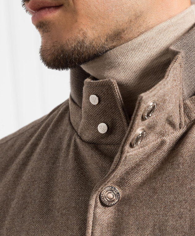 Stefano Ricci Коричневый пуховой жилет MDJ33000503813 изображение 5