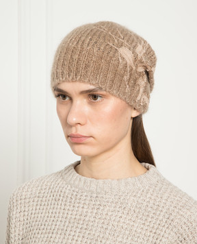 Brunello Cucinelli Коричнева шапка з паєтками M1U374979