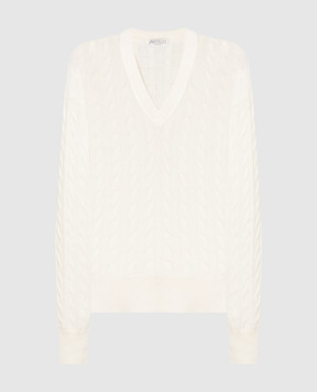 Brunello Cucinelli Белый пуловер с цепочкой мониль MER186402
