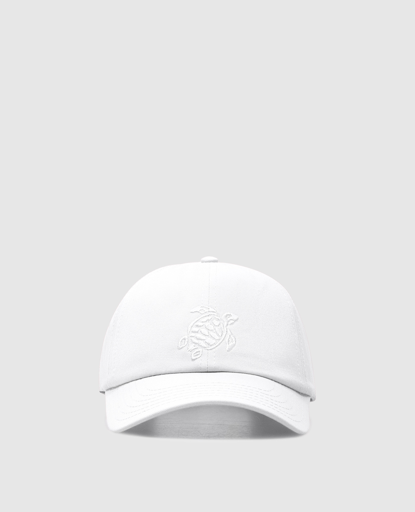 Белая кепка с вышивкой логотипа