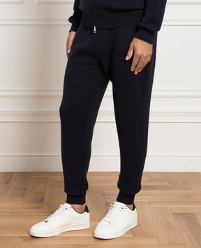Cashmere&Whiskey Синие спортивные штаны из кашемира MU8641307341PF