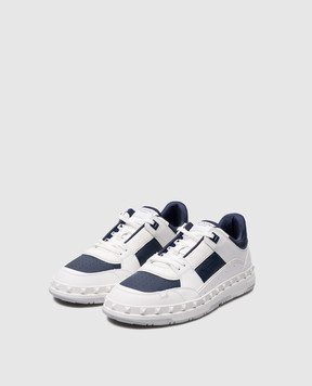 Valentino Сині шкіряні кросівки Freedots 4Y2S0H43RDG