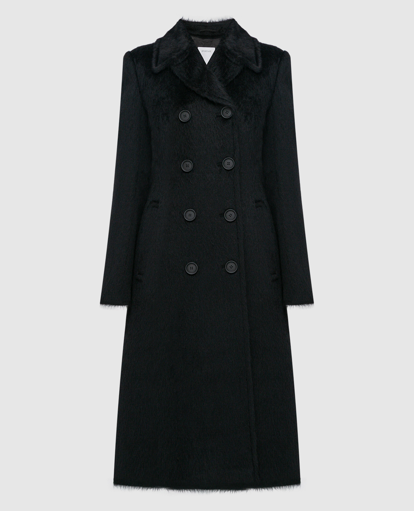 

Черное двубортное пальто Belford из шерсти, Черный, Пальто