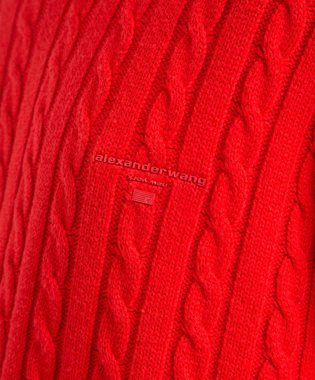 Alexander Wang Червоний светр у візерунок UKC3211030 зображення 5