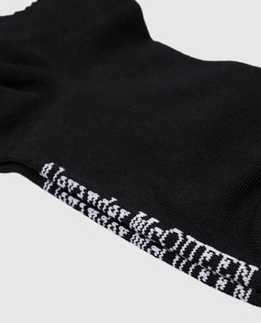Alexander McQueen Черные носки с узором логотипа 6453773D15Q