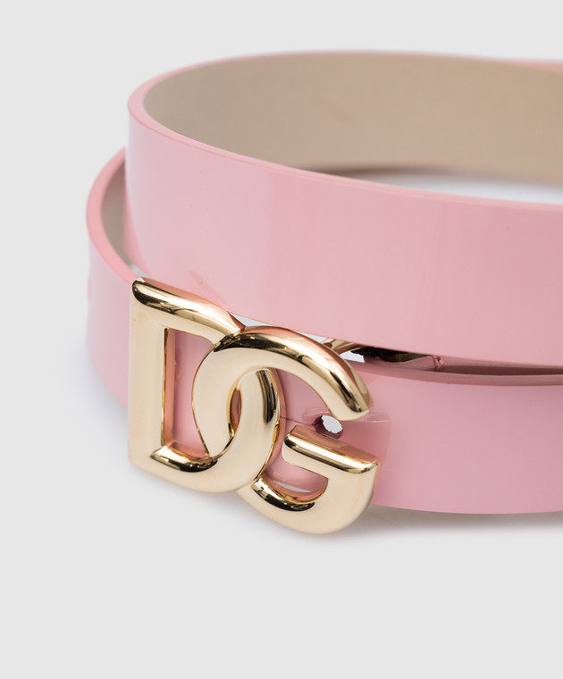 Leather Belt in Pink - The Attico