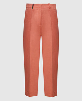 Peserico Оранжевые брюки с льном P0425802112